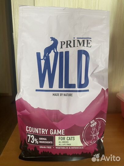 Prime Wild корм для кошек с уткой и олениной