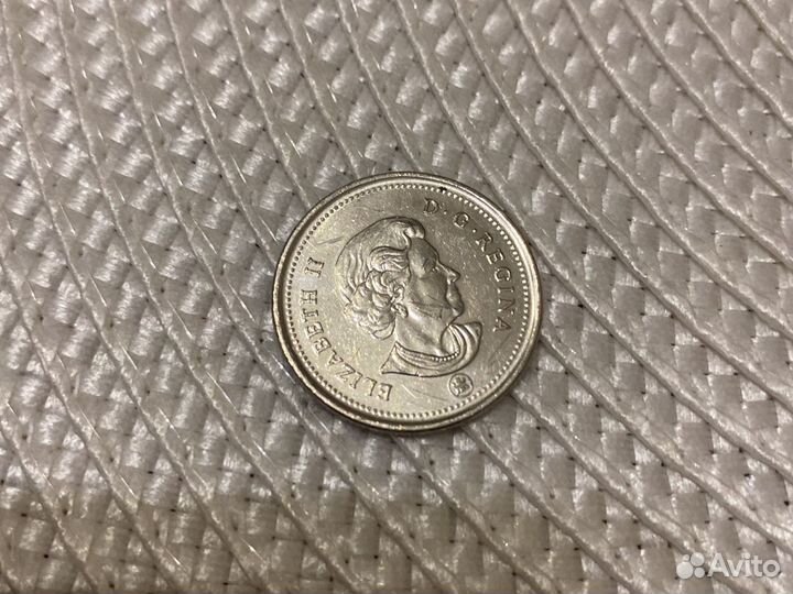 Монета Канада 25 цент