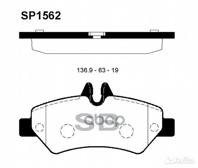 SP1562 колодки дисковые зад. MB Sprinter