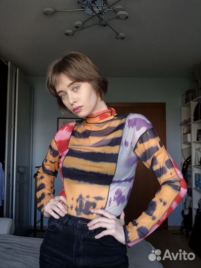 Кофта летняя прозрачная с разными принтами