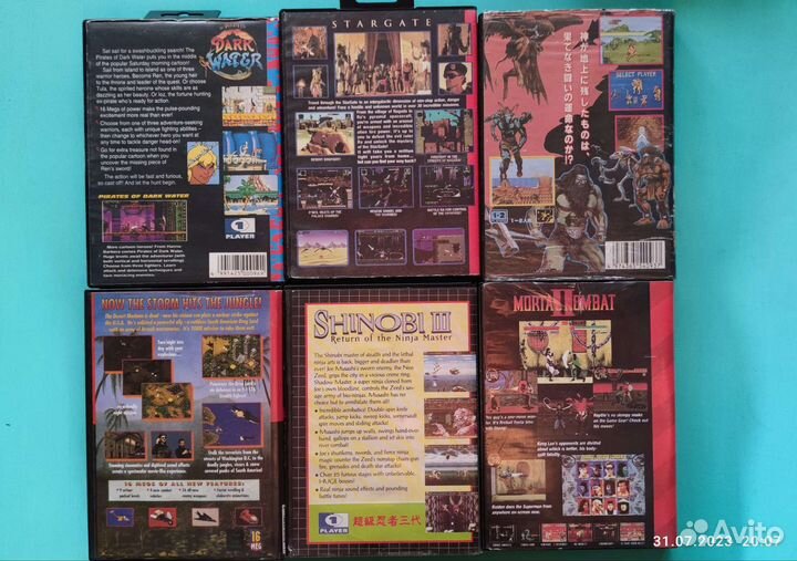 Игры Sega mega drive 2 картриджи из 90-х