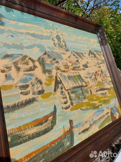 Картина маслом Кижи 1964 год А. Четвериков