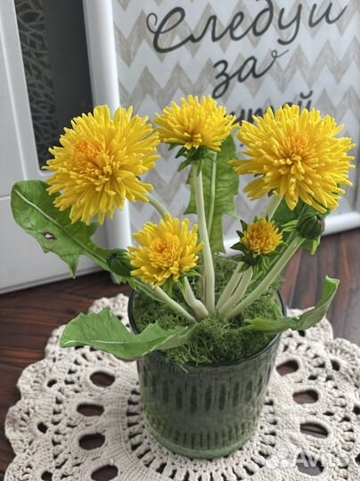 Одуванчики.Подарок Ручная работа