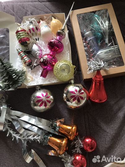 Елочные игрушки стекло СССР