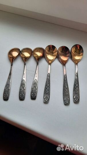 Чайные ложки ссср, позолота