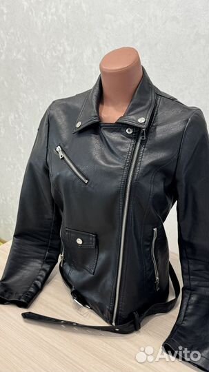 Кожаная куртка косуха женская