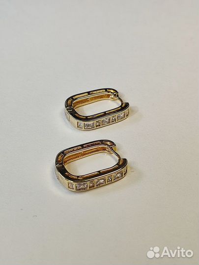 Серьги Конго Прямоугольные