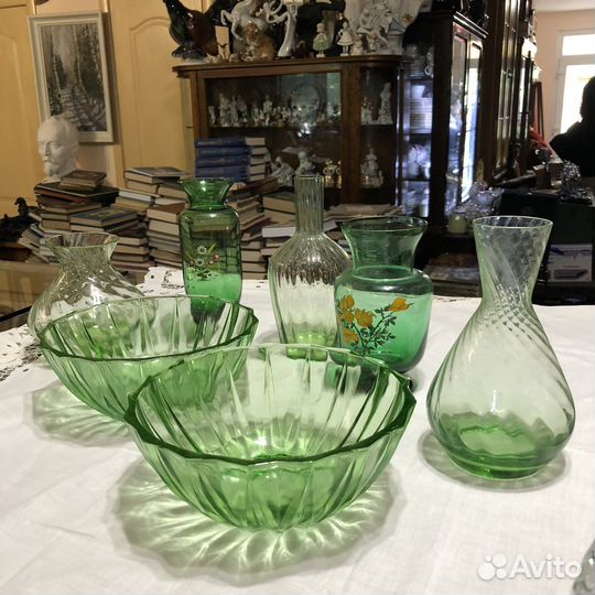 Зеленое советское стекло