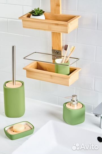 Мыльница Green Meadow керамика цвет зеленый