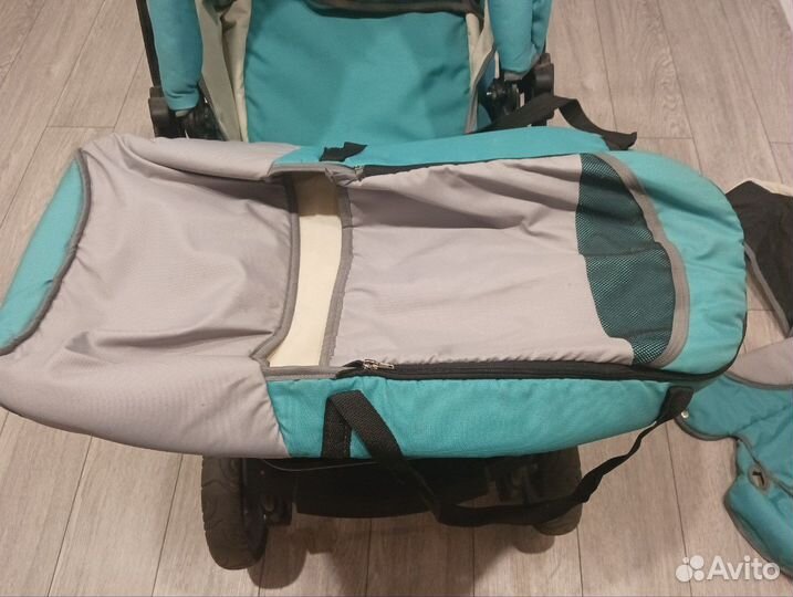 Коляска-трансформер Amelia (серая с мятой)