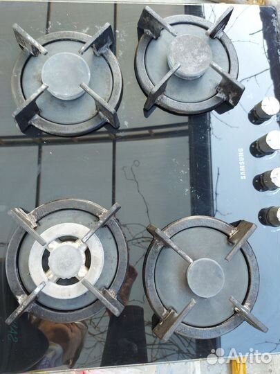 Газовая варочная панель 4 конфорки стекло