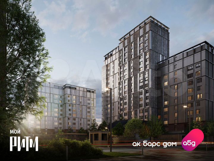 2-к. квартира, 64 м², 6/17 эт.