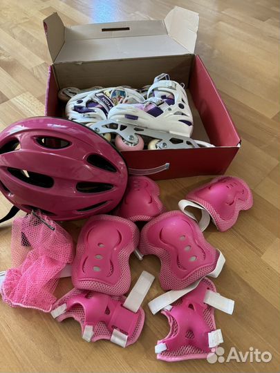 Роликовые коньки защита и шлем детские reaction
