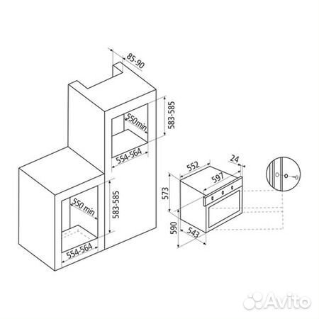 Духовой шкаф glem gfn54ba