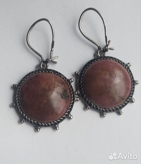 Серьги серебро СССР 875 проба
