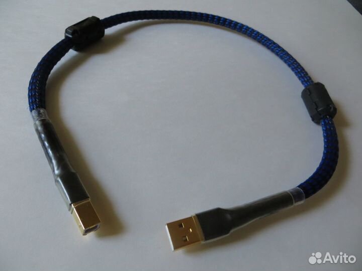 Hifi цифровой посеребрённый аудио кабель USB A - U