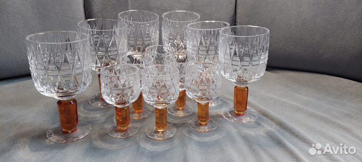 Хрустальные бокалы СССР Олимпиада 80 6+6 шт