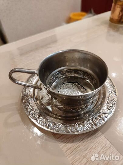 Подстаканник с блюдцем мнц