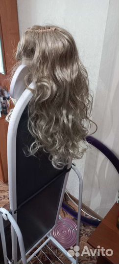 Шиньон на крабе блонд