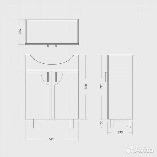 Тумба Sanita Luxe Идеал idlsacw56013F1