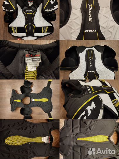 Хоккейный форма: шлем, нагрудник, трусы, визор