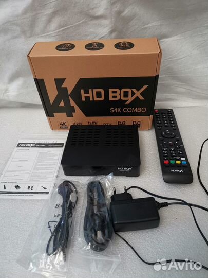 Тв ресивер hdbox HD Box S4K Combo S2/T2 новый