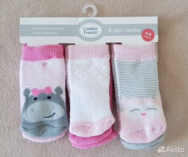 Носки на девочку 6 шт