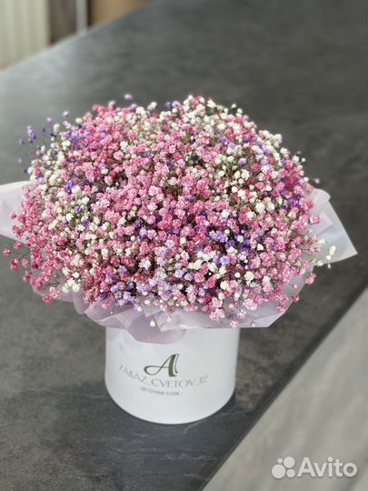 Гипсофила в шляпной коробке