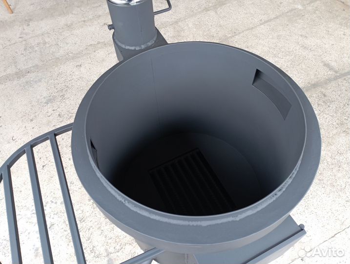 Печь для казана с боковыми дымоходами обновленная