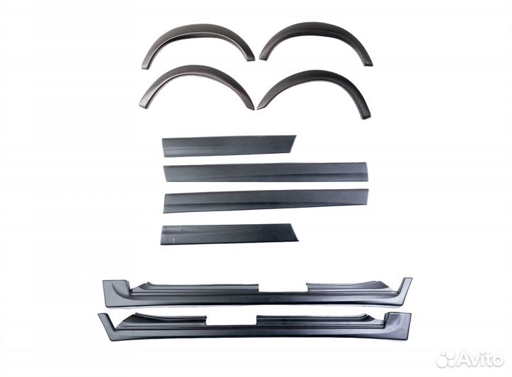 Накладки на пороги, двери и колесные арки ваз 2110