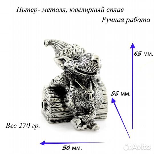 Статуэтки крысы, авторская работа из пьютера