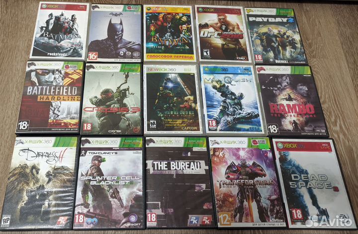 Xbox 360 Игры на дисках (15 шт.)
