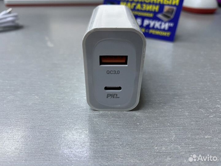 Зарядное устройство hoco C97A USB QC3.0, USB-C 20W