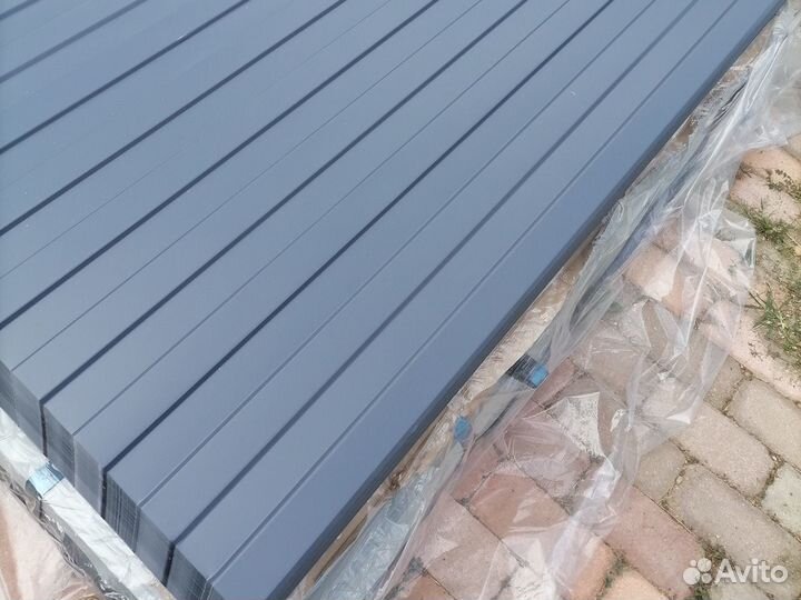 Профнастил С08 шоколад 8017 0,35 мм. 2 метра готов