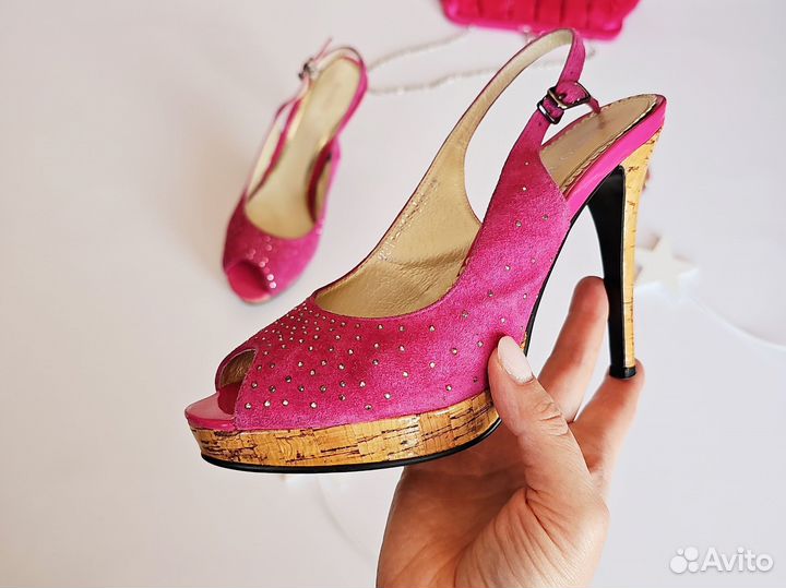 Босоножки женские 36 размер натуральная замша