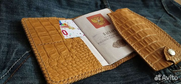 Обложка на паспорт натуральная кожа