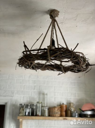 Люстра из лозы