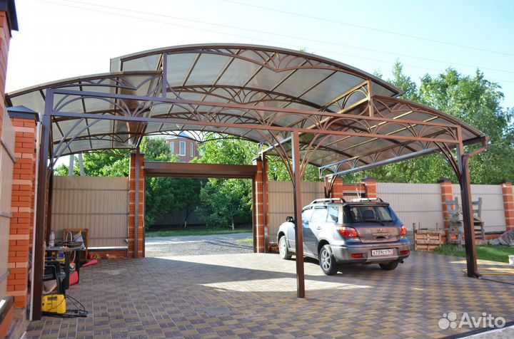 Строительство навесов из поликарбоната