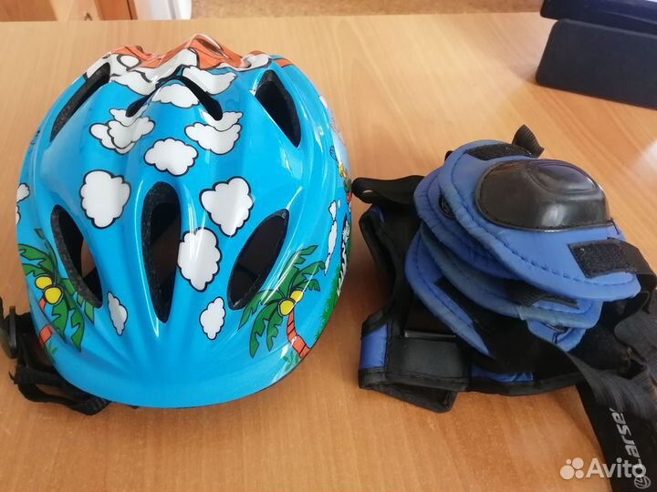 Комплект детской защиты со шлемом ларсен xs