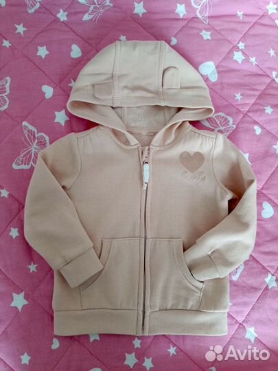 Кофта на молнии для девочки 92-98