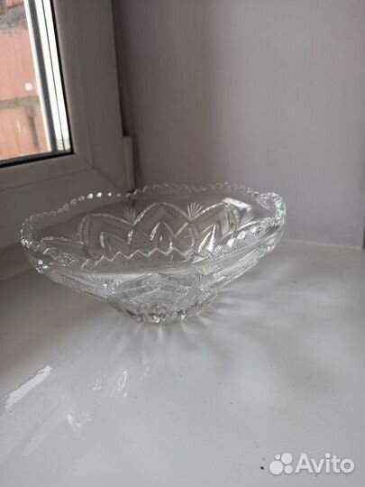 Ваза для фруктов, салатник,хрусталь 20 см