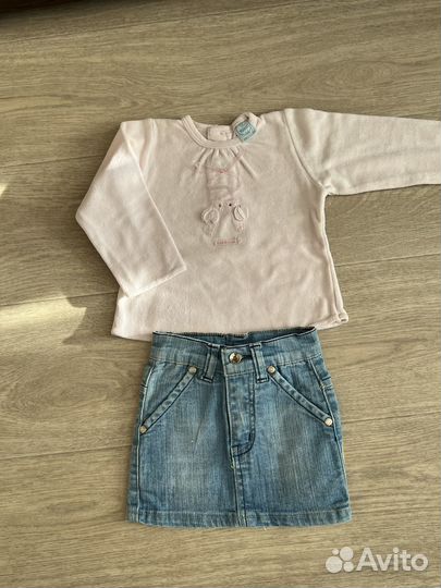 Одежда для девочки 1-2 года. Много разного