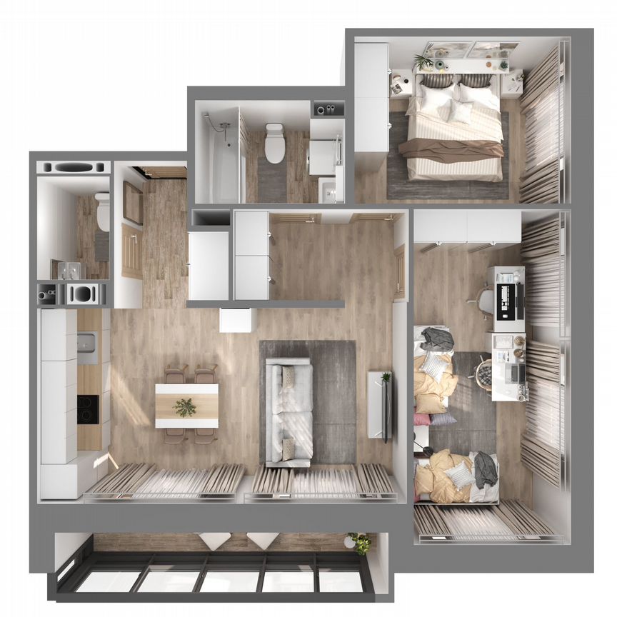 2-к. квартира, 62,5 м², 18/23 эт.