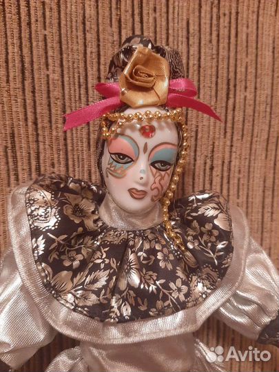 Кукла коллекционная Арлекин