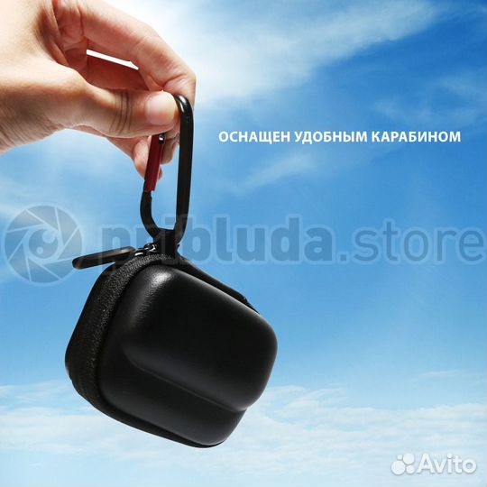 Чехол из кожзама с карабином Insta360 GO 3, черный