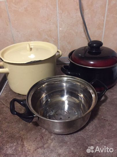 Набор из 3-х кастрюль, досок, сковорода Кукмара