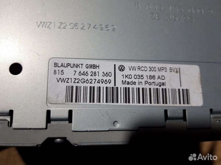 Магнитола Фольксваген Джетта 5 Гольф 5