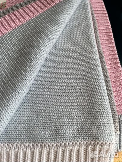 Плед двусторонний вязанный