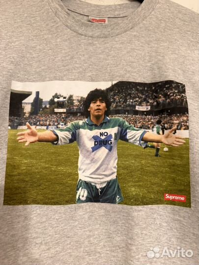 Футболка Supreme SS24 week 1 No Drug Tee Ash Grey