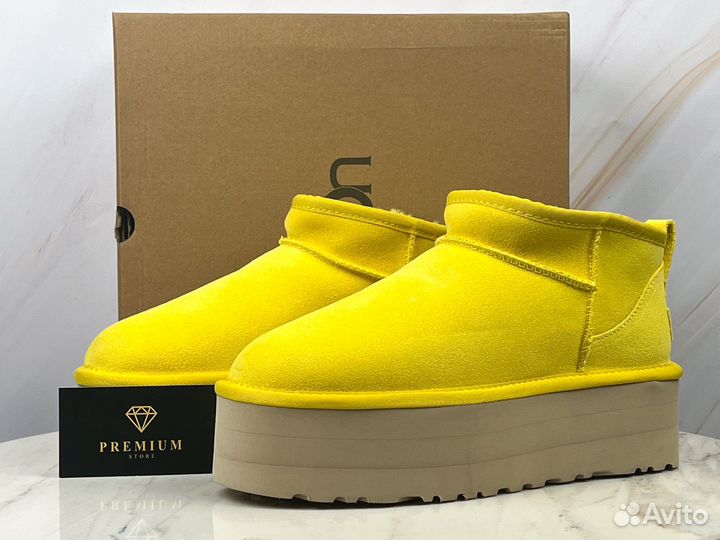 Угги на платформе UGG Ultra Mini Yellow